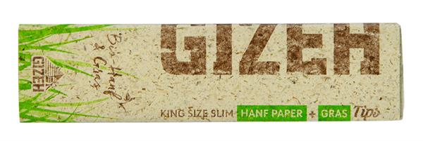 Gizeh Longpapes Hanf & Gras King Size Slim + Tips (34 Stück pro Packung)