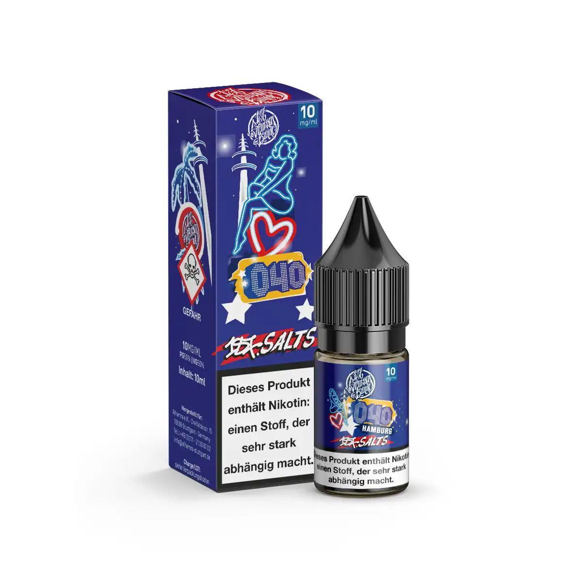 187 Salts Nikotinsalz Liquid 040 Hamburg 10mg/ml 10ml