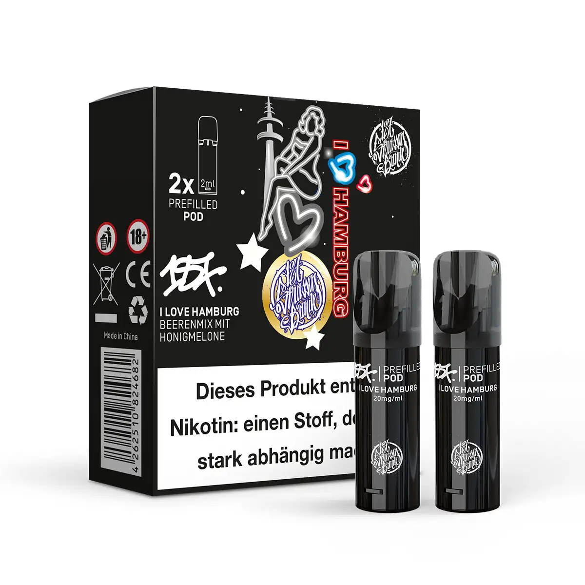187 Strassenbande Prefilled Pod 20mg/ml I Love Hamburg (2 Stück pro Packung)