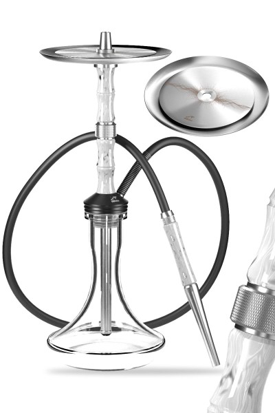 Smokezilla Shisha Angilas Edelstahl Weiß