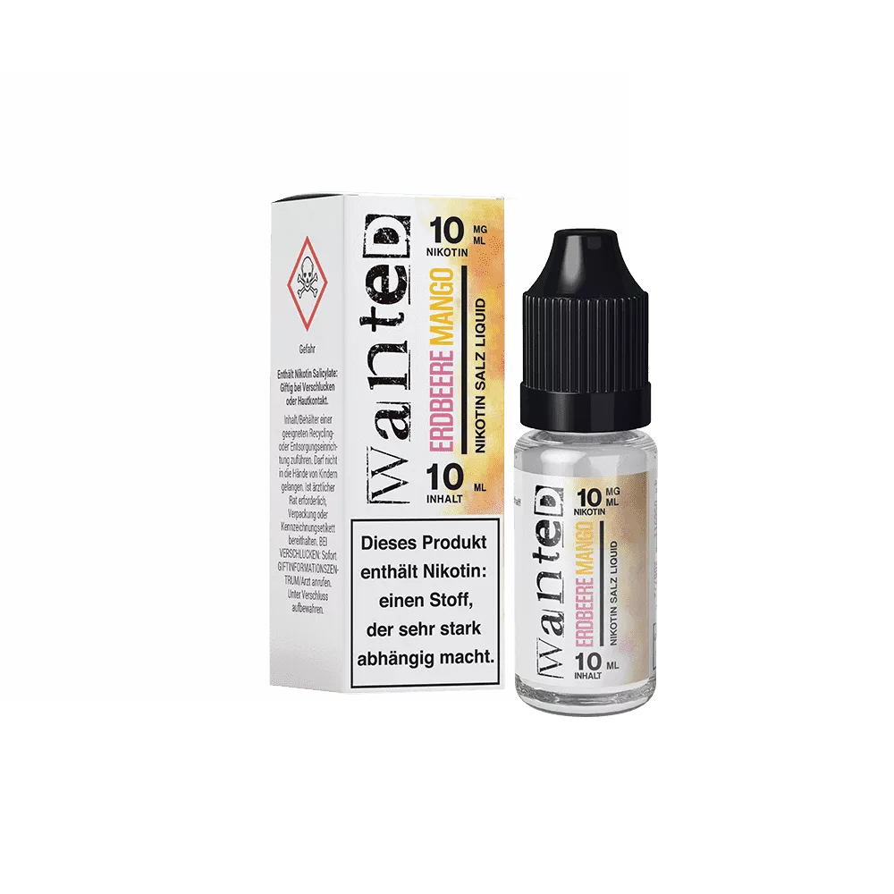 Wanted Nikotinsalz Liquid Overdosed Erdbeere Mango 10mg/ml 10ml