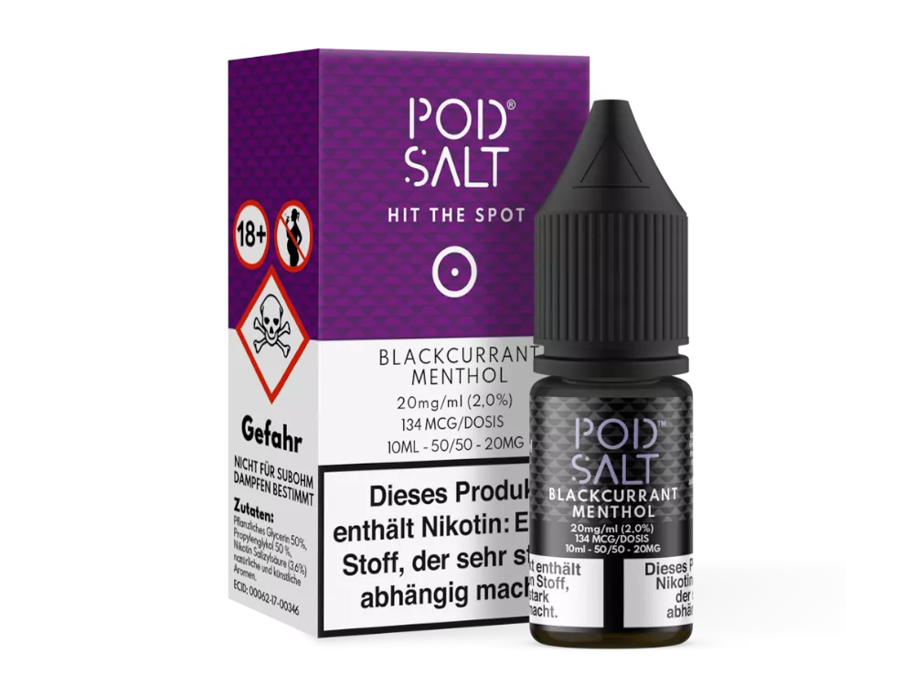 Pod Salt Nikotinsalz Liquid Blackcurrant Menthol 20mg/ml 10ml