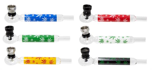 Wild Fire Glas Pfeife mit Metallkopf Kugel Weed 145mm