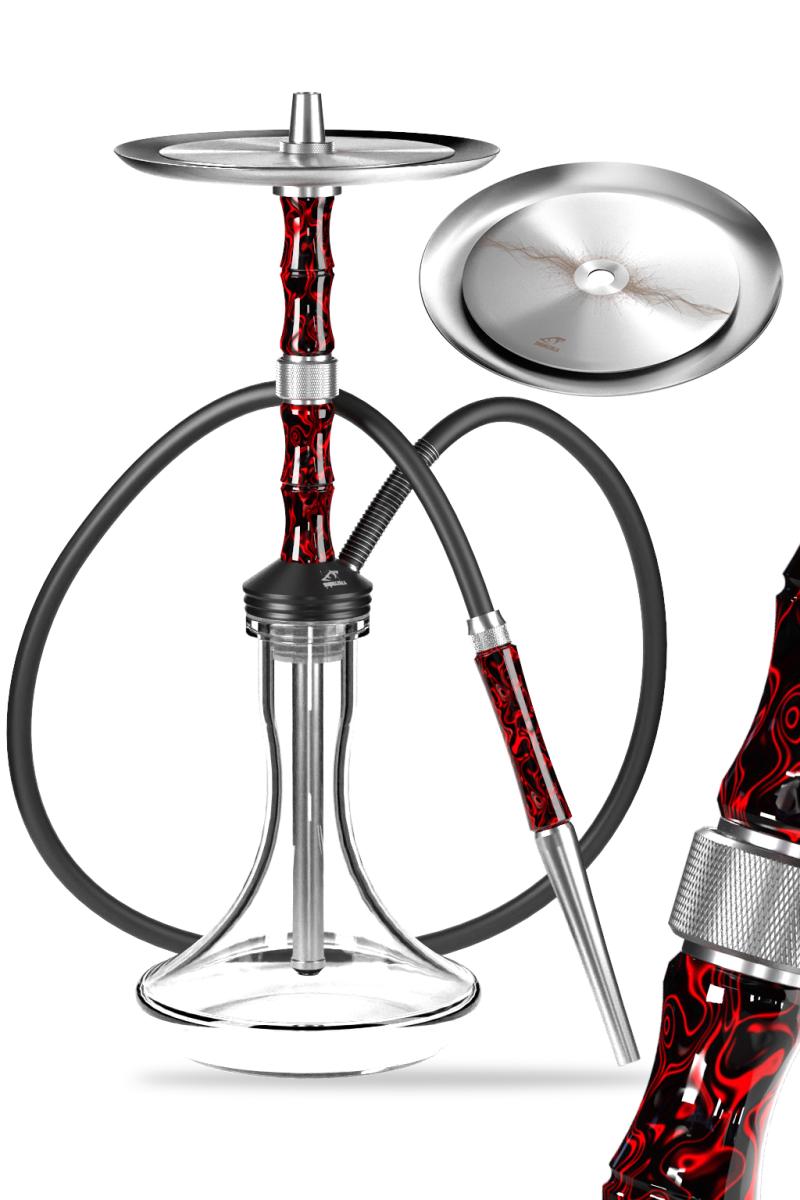 Smokezilla Shisha Angilas Edelstahl Rot