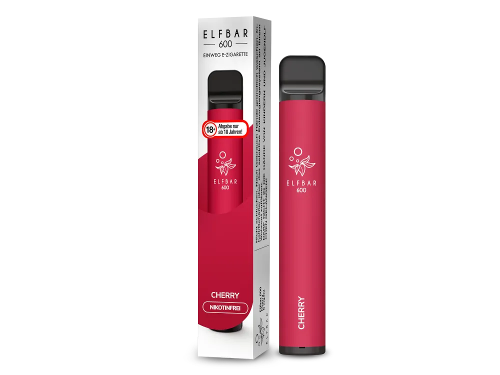 Elfbar Einweg E-Zigarette 600 Nikotinfrei Cherry