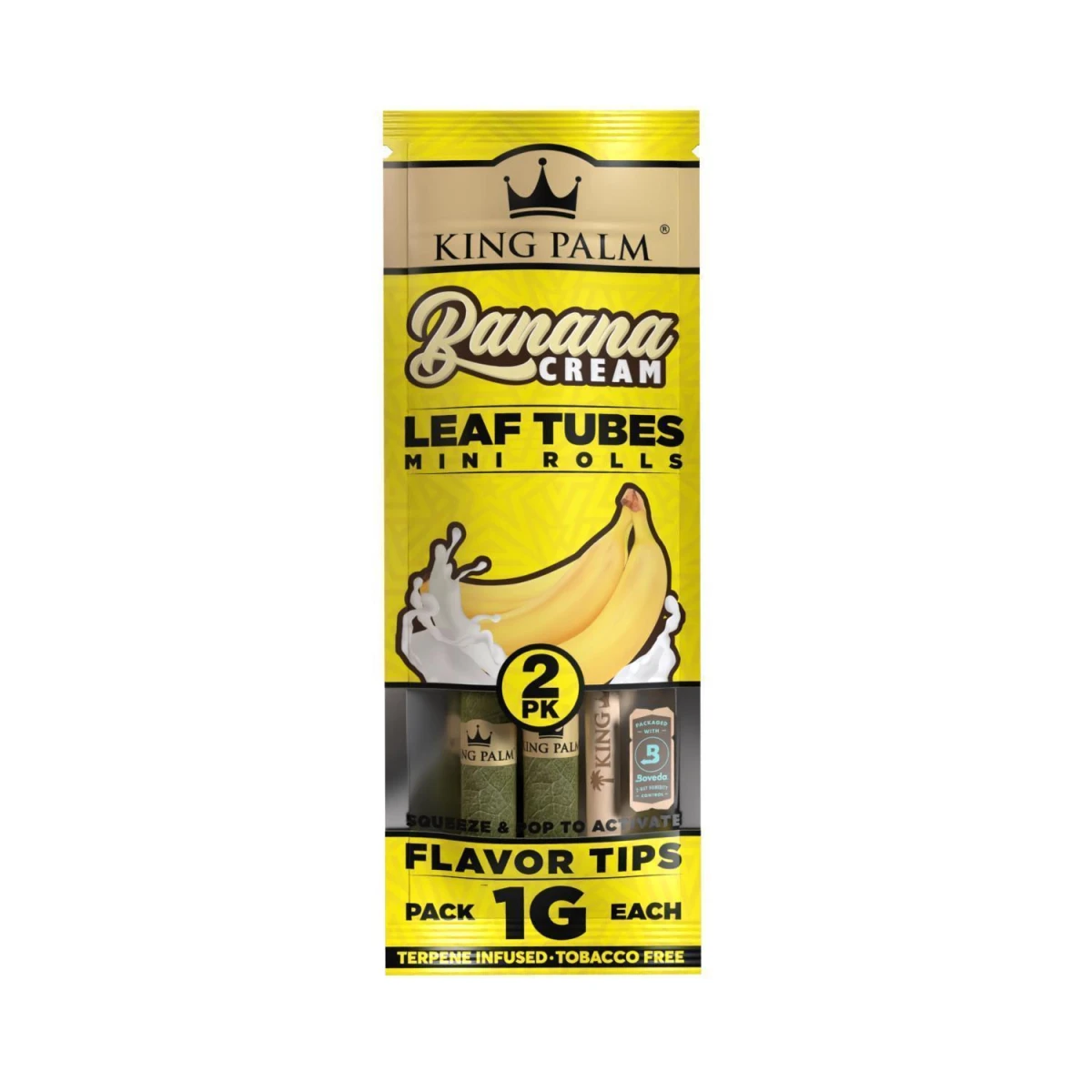 King Palm Rolls Mini (2 Stück pro Packung) Banana Cream